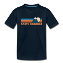 North Carolina Youth T-Shirt - Retro Mountain Youth North Carolina Tee - deep navy