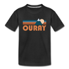 Ouray, Colorado Youth T-Shirt - Retro Mountain Youth Ouray Tee - black