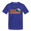 Ouray, Colorado Youth T-Shirt - Retro Mountain Youth Ouray Tee - royal blue