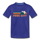 Park City, Utah Youth T-Shirt - Retro Mountain Youth Park City Tee - royal blue