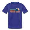 Park City, Utah Youth T-Shirt - Retro Mountain Youth Park City Tee - royal blue