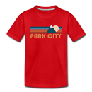Park City, Utah Youth T-Shirt - Retro Mountain Youth Park City Tee - red