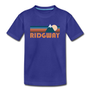 Ridgway, Colorado Youth T-Shirt - Retro Mountain Youth Ridgway Tee - royal blue