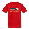 Ridgway, Colorado Youth T-Shirt - Retro Mountain Youth Ridgway Tee - red