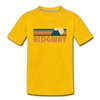 Ridgway, Colorado Youth T-Shirt - Retro Mountain Youth Ridgway Tee - sun yellow