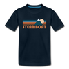 Steamboat, Colorado Youth T-Shirt - Retro Mountain Youth Steamboat Tee - deep navy