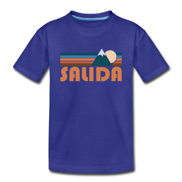 Salida, Colorado Youth T-Shirt - Retro Mountain Youth Salida Tee - royal blue