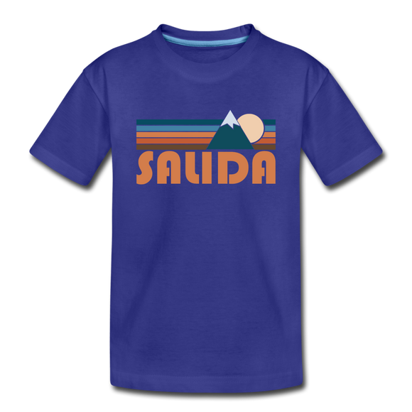 Salida, Colorado Youth T-Shirt - Retro Mountain Youth Salida Tee - royal blue