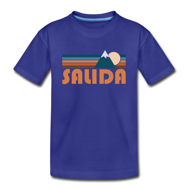 Salida, Colorado Youth T-Shirt - Retro Mountain Youth Salida Tee - royal blue