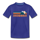 Snowmass, Colorado Youth T-Shirt - Retro Mountain Youth Snowmass Tee - royal blue