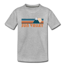 Sun Valley, Idaho Youth T-Shirt - Retro Mountain Youth Sun Valley Tee - heather gray