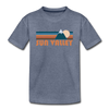 Sun Valley, Idaho Youth T-Shirt - Retro Mountain Youth Sun Valley Tee - heather blue