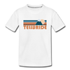 Telluride, Colorado Youth T-Shirt - Retro Mountain Youth Telluride Tee - white