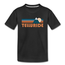 Telluride, Colorado Youth T-Shirt - Retro Mountain Youth Telluride Tee - black