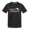 Telluride, Colorado Youth T-Shirt - Retro Mountain Youth Telluride Tee - black