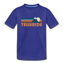 Telluride, Colorado Youth T-Shirt - Retro Mountain Youth Telluride Tee - royal blue