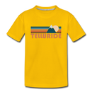 Telluride, Colorado Youth T-Shirt - Retro Mountain Youth Telluride Tee - sun yellow