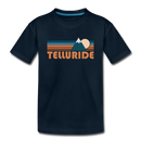 Telluride, Colorado Youth T-Shirt - Retro Mountain Youth Telluride Tee - deep navy