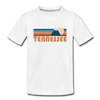Tennessee Youth T-Shirt - Retro Mountain Youth Tennessee Tee - white