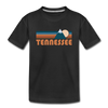 Tennessee Youth T-Shirt - Retro Mountain Youth Tennessee Tee - black