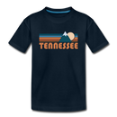 Tennessee Youth T-Shirt - Retro Mountain Youth Tennessee Tee - deep navy