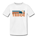 Tahoe, California Youth T-Shirt - Retro Mountain Youth Tahoe Tee - white