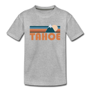 Tahoe, California Youth T-Shirt - Retro Mountain Youth Tahoe Tee - heather gray