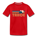 Tahoe, California Youth T-Shirt - Retro Mountain Youth Tahoe Tee - red