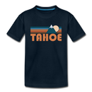 Tahoe, California Youth T-Shirt - Retro Mountain Youth Tahoe Tee - deep navy