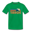 Tahoe, California Youth T-Shirt - Retro Mountain Youth Tahoe Tee - kelly green
