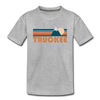 Truckee, California Youth T-Shirt - Retro Mountain Youth Truckee Tee - heather gray