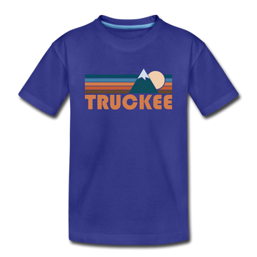 Truckee, California Youth T-Shirt - Retro Mountain Youth Truckee Tee - royal blue