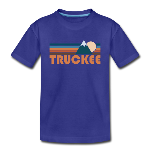 Truckee, California Youth T-Shirt - Retro Mountain Youth Truckee Tee - royal blue