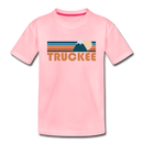 Truckee, California Youth T-Shirt - Retro Mountain Youth Truckee Tee - pink
