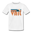 Vail, Colorado Youth T-Shirt - Retro Mountain Youth Vail Tee - white