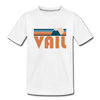 Vail, Colorado Youth T-Shirt - Retro Mountain Youth Vail Tee - white