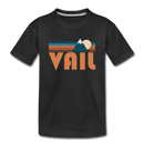 Vail, Colorado Youth T-Shirt - Retro Mountain Youth Vail Tee - black