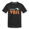 Vail, Colorado Youth T-Shirt - Retro Mountain Youth Vail Tee - black