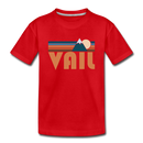 Vail, Colorado Youth T-Shirt - Retro Mountain Youth Vail Tee - red