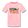 Vail, Colorado Youth T-Shirt - Retro Mountain Youth Vail Tee - pink