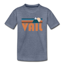 Vail, Colorado Youth T-Shirt - Retro Mountain Youth Vail Tee - heather blue