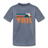 Vail, Colorado Youth T-Shirt - Retro Mountain Youth Vail Tee - heather blue