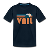 Vail, Colorado Youth T-Shirt - Retro Mountain Youth Vail Tee - deep navy