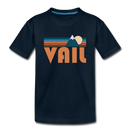 Vail, Colorado Youth T-Shirt - Retro Mountain Youth Vail Tee - deep navy