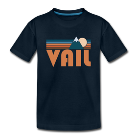Vail, Colorado Youth T-Shirt - Retro Mountain Youth Vail Tee