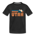 Utah Youth T-Shirt - Retro Mountain Youth Utah Tee - black