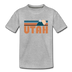 Utah Youth T-Shirt - Retro Mountain Youth Utah Tee - heather gray