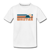 Whistler, Canada Youth T-Shirt - Retro Mountain Youth Whistler Tee - white