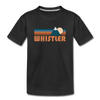 Whistler, Canada Youth T-Shirt - Retro Mountain Youth Whistler Tee - black