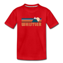 Whistler, Canada Youth T-Shirt - Retro Mountain Youth Whistler Tee - red